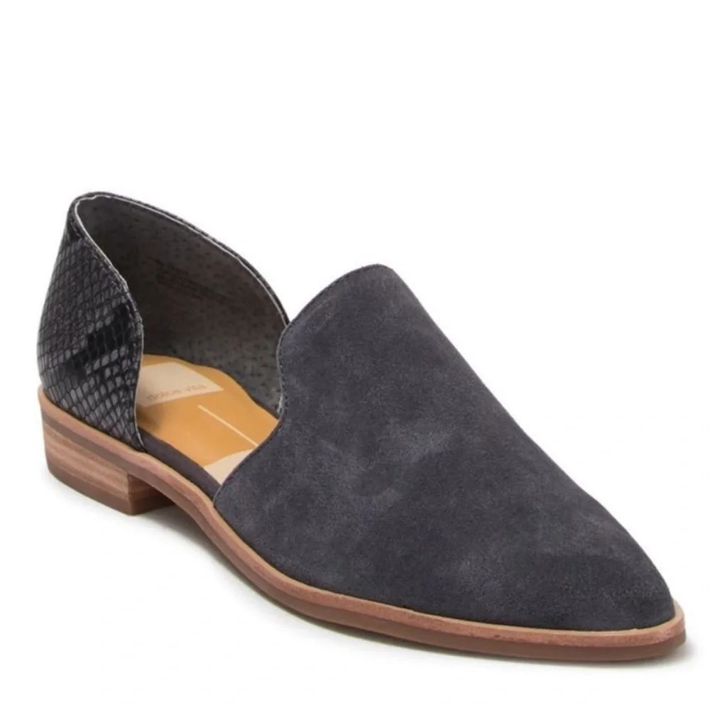 Dolce Vita Kammy Suede Pointed Toe Cutout Flat Sz 9.5